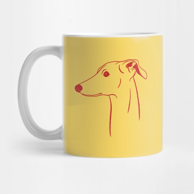 Italian Greyhound (Yellow and Red) by illucalliart